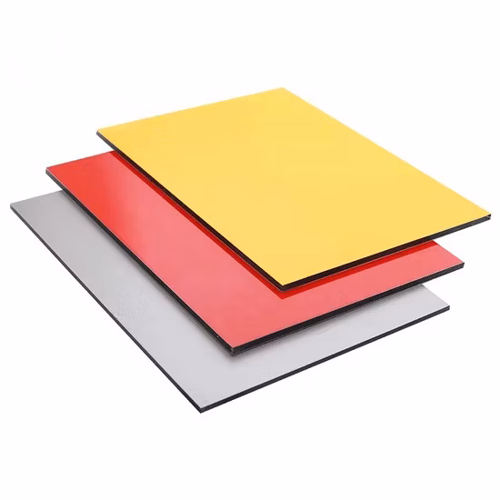 20 ans de fabricant 3mm 4mm 5mm PVDF ACP panneau composite aluminium brillant